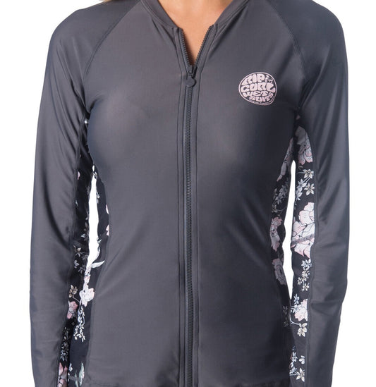 RIP CURL WMNS NALU ZIP THRU L/SL UV TEE