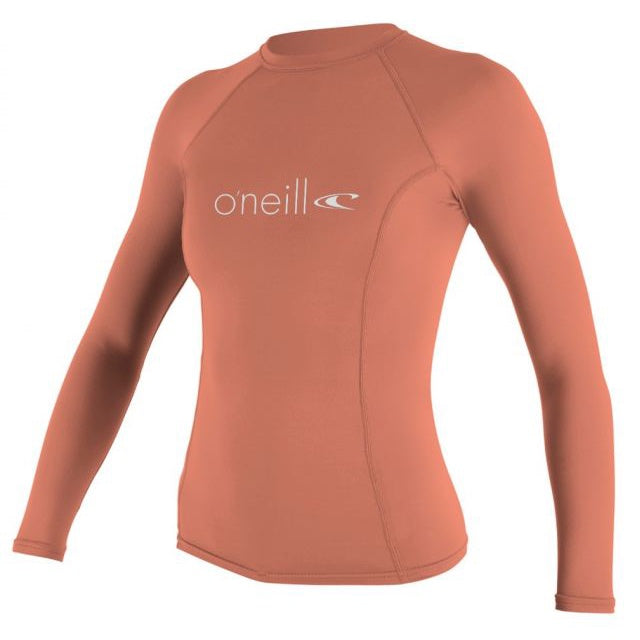 O'NEILL WMNS SKINS L/S CREW UV50+ GRAPEFRUIT