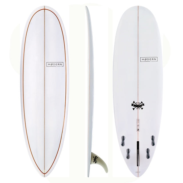 MODERN LOVE CHILD 6'4" FCS II 42.6L CLEAR ORANGE PINLINE