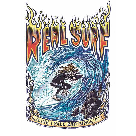 REAL SURF FLAMING TUBE POSTER A2