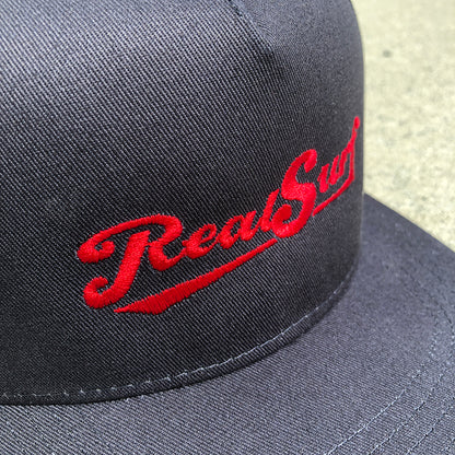 REAL SURF EMBROIDERED BILLY CAP - NAVY/RED