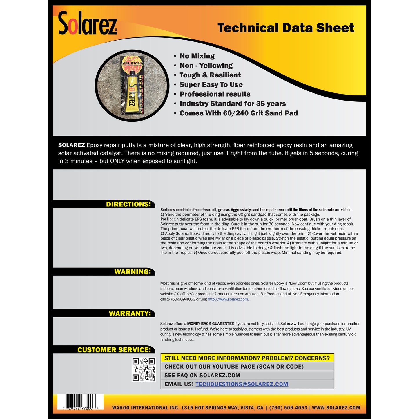 SOLAREZ UV POLYESTER DING REPAIR 15ML SMALL