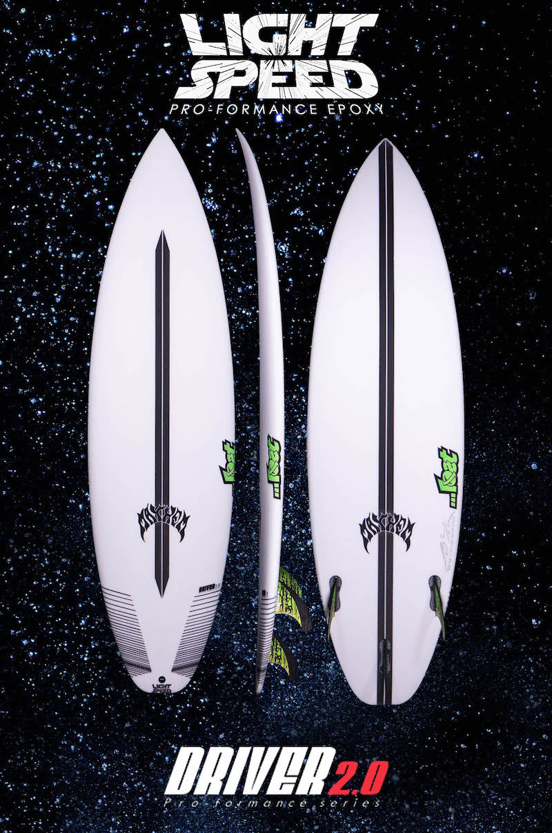 ...LOST DRIVER 2.0 BRO 6'4" LIGHTSPEED EPOXY FCS II