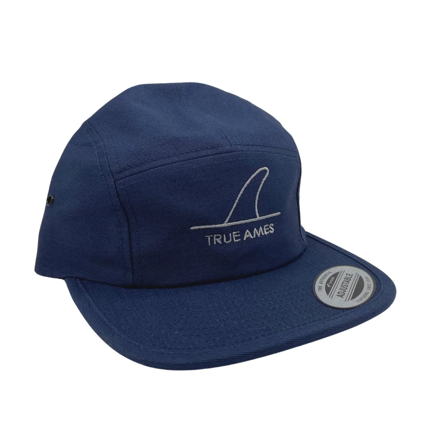TRUE AMES FIN LOGO CAMP HAT - PLASTIC BUCKLE - NAVY