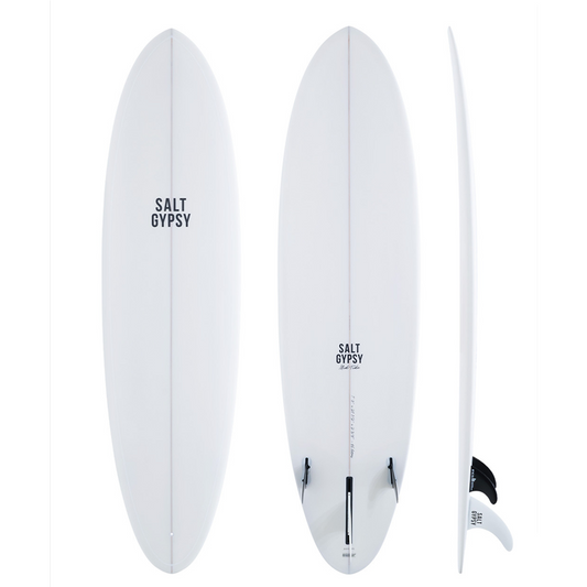SALT GYPSY MID TIDE 7'4" PU 51L - HARD WHITE
