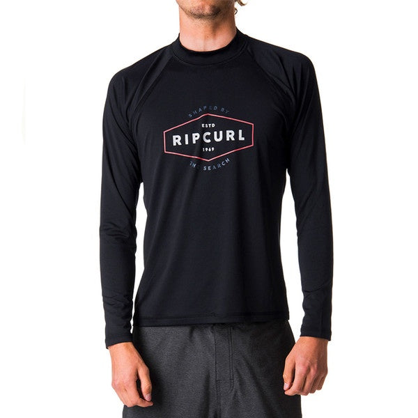 RIP CURL MEN'S SECTION RELAXED L/SL UVT Black UV50+