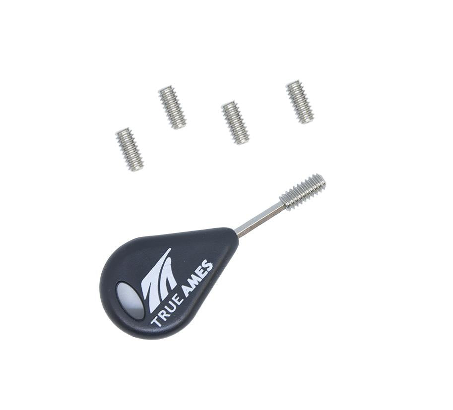 TRUE AMES 5X FUTURES GRUB SCREWS + FIN KEY