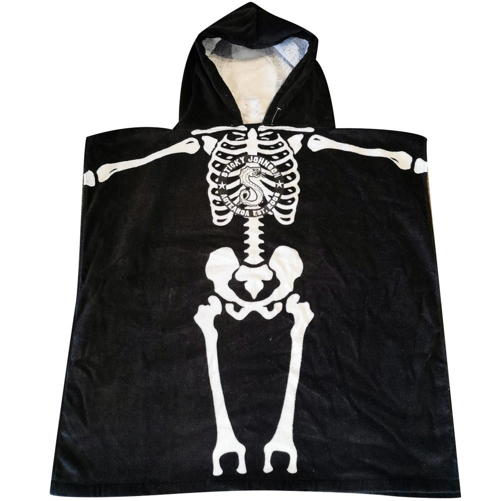 STICKY JOHNSON KIDS HOODED CHANGE TOWEL SKELETON