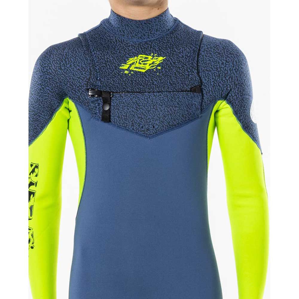 RIP CURL JNR DAWN PATROL PERFORMANCE 3/2MM CZ 2022 RETRO LIME/BLUE