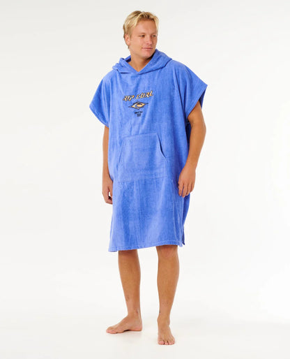RIP CURL LOGO HOODED TOWEL - BLUE HAZE