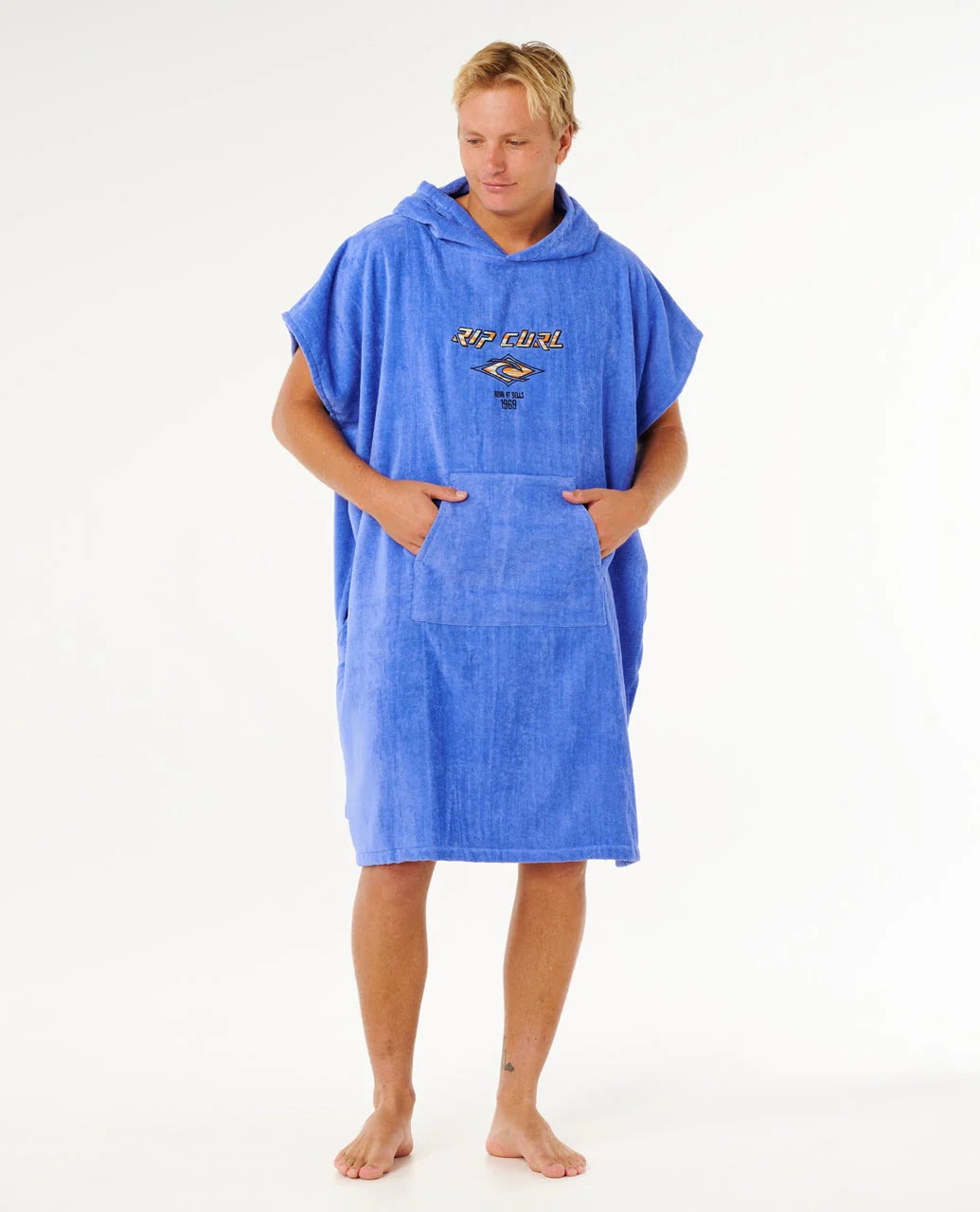 RIP CURL LOGO HOODED TOWEL - BLUE HAZE
