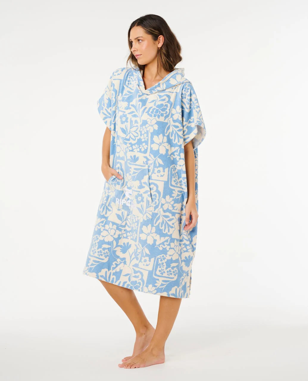 RIP CURL MIXED HOODED TOWEL - BLISSFUL BLUE