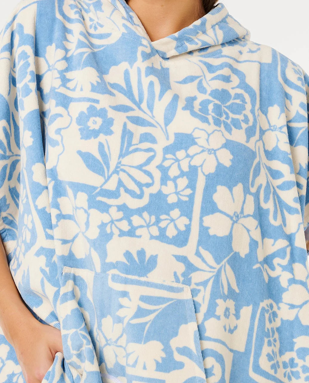 RIP CURL MIXED HOODED TOWEL - BLISSFUL BLUE