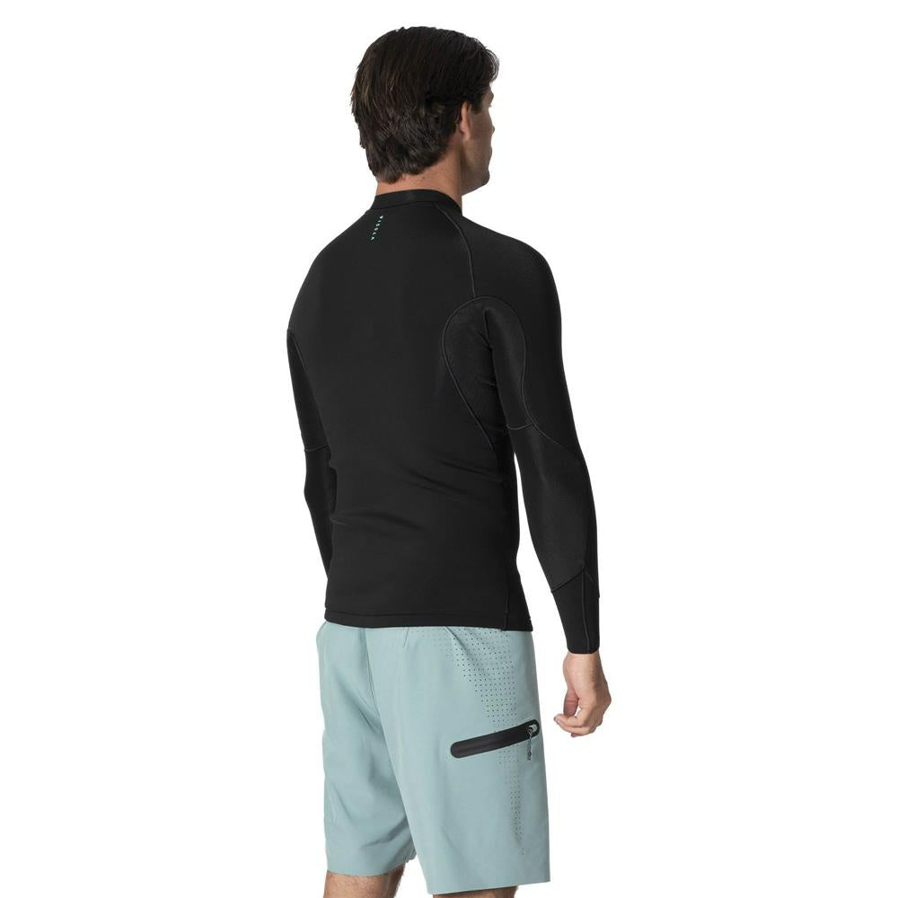 VISSLA MENS HIGH SEAS II 1MM LONG SLEEVE JACKET - BLACK