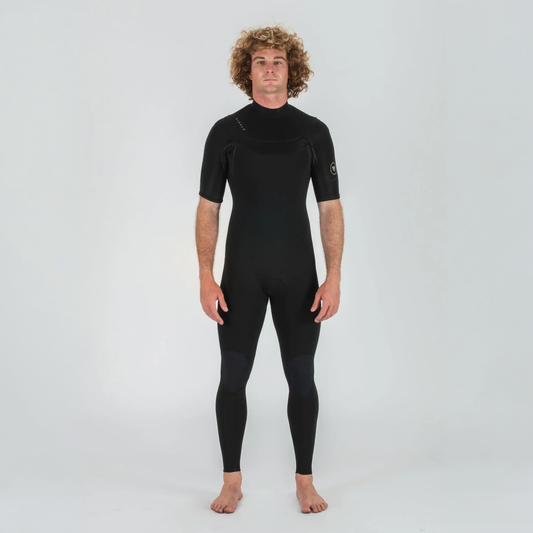 VISSLA MENS NEW SEAS 2MM U-ZIP SS FULL - BLACK