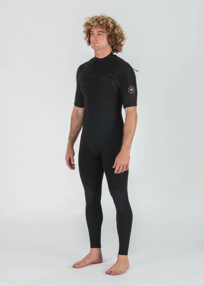 VISSLA MENS NEW SEAS 2MM U-ZIP SS FULL - BLACK