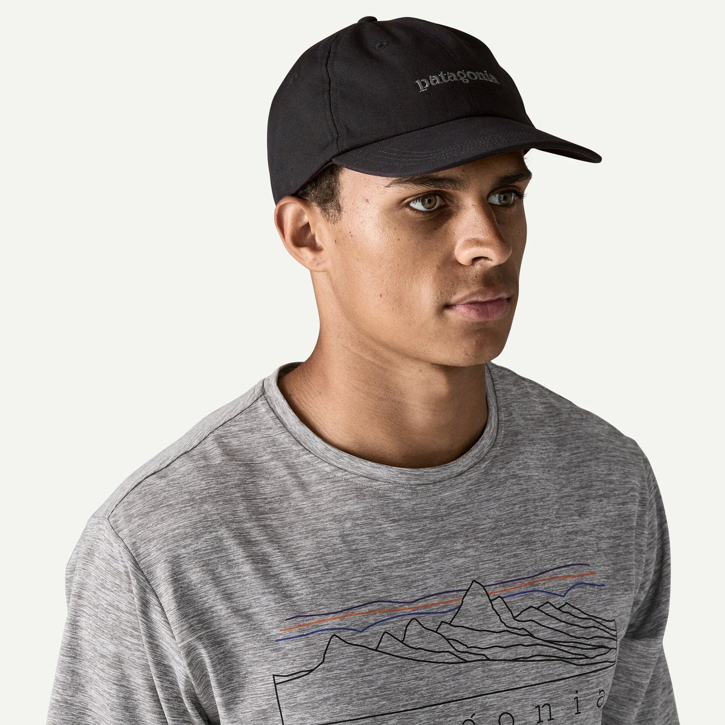 PATAGONIA FITZ ROY ICON TRAD CAP - TEXT LOGO: INK BLACK – Real Surf