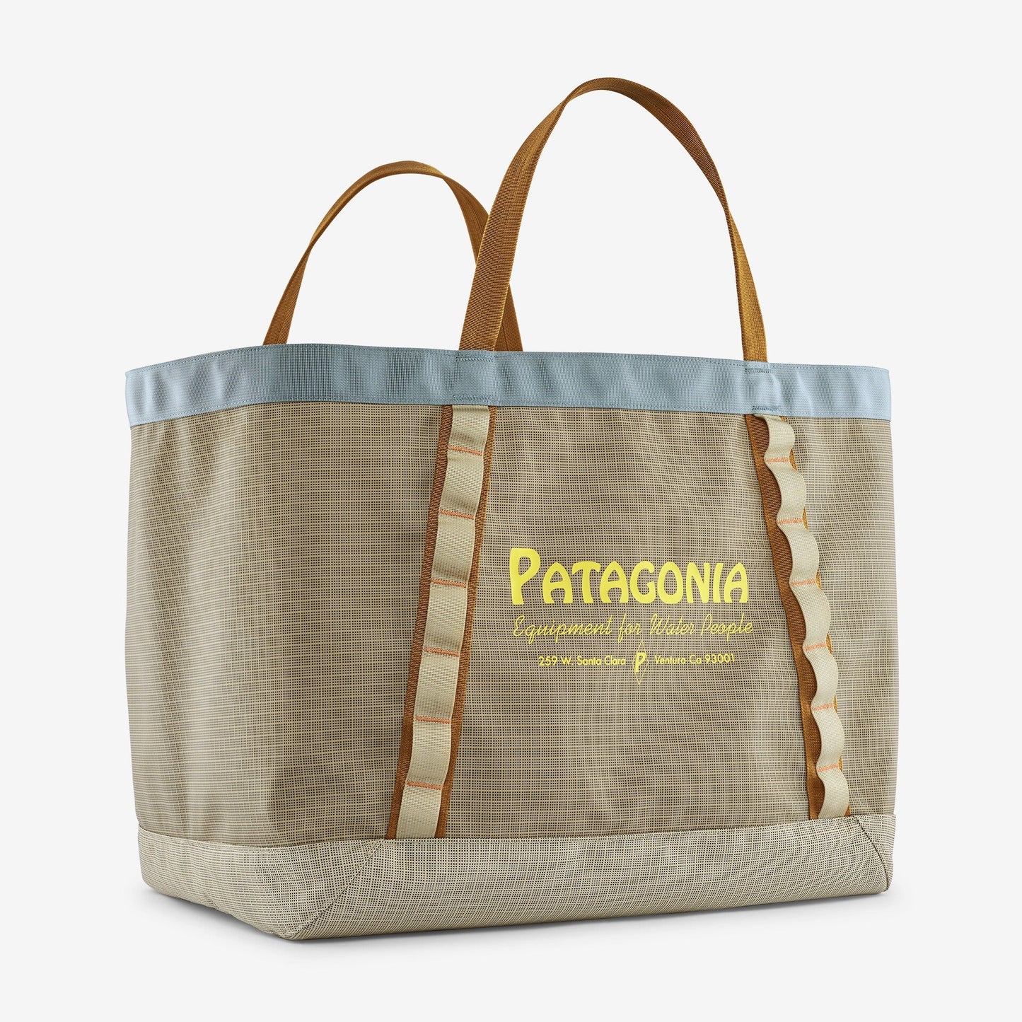 PATAGONIA BLACK HOLE GEAR TOTE 61L - WATER PEOPLE BANNER: WEATHERED STONE