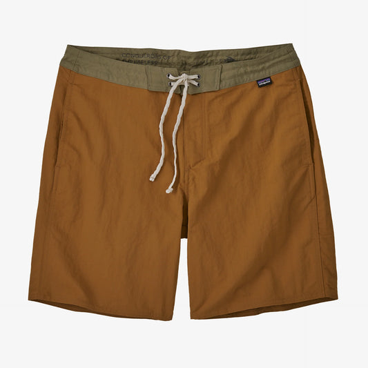 PATAGONIA MENS WAVEFARER HYBRID WALK SHORTS 18IN - TREE RING BROWN