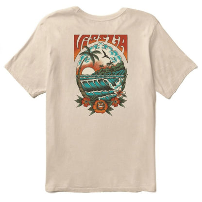 VISSLA INKED ORGANIC BLEND SHORT SLEEVE TEE - BONE