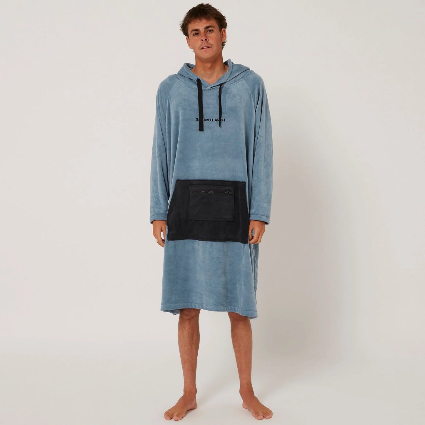 O&E SURF ESSENTIAL L/S PONCHO - PETROL