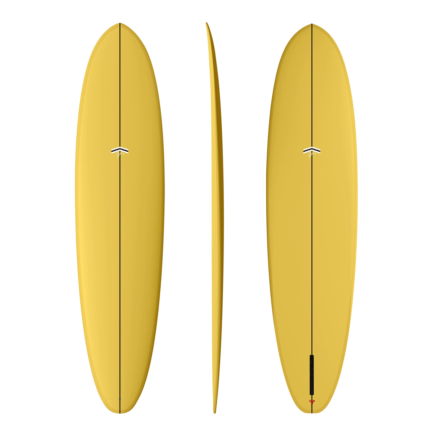 CJ NELSON OUTLIER 7'6" THUNDERBOLT RED 53.17L - MUSTARD