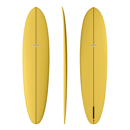 CJ NELSON OUTLIER 7'6" THUNDERBOLT RED 53.17L - MUSTARD