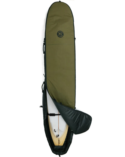 CREATURES HARDWARE LONGBOARD 2-3 WHEELY TRAVEL BOARD BAG - MILITARY TITANIUM
