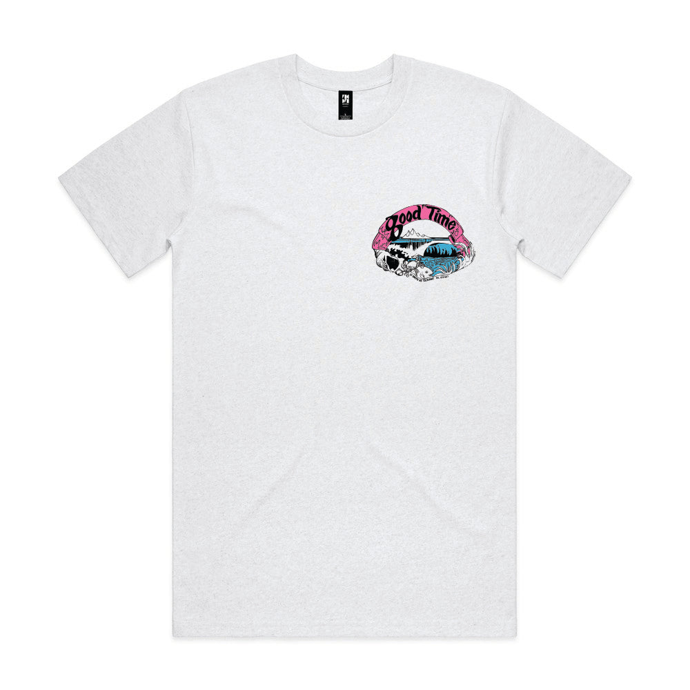 GOODTIME SURFBOARDS OG LOGO CLASSIC TEE - MARLE WHITE