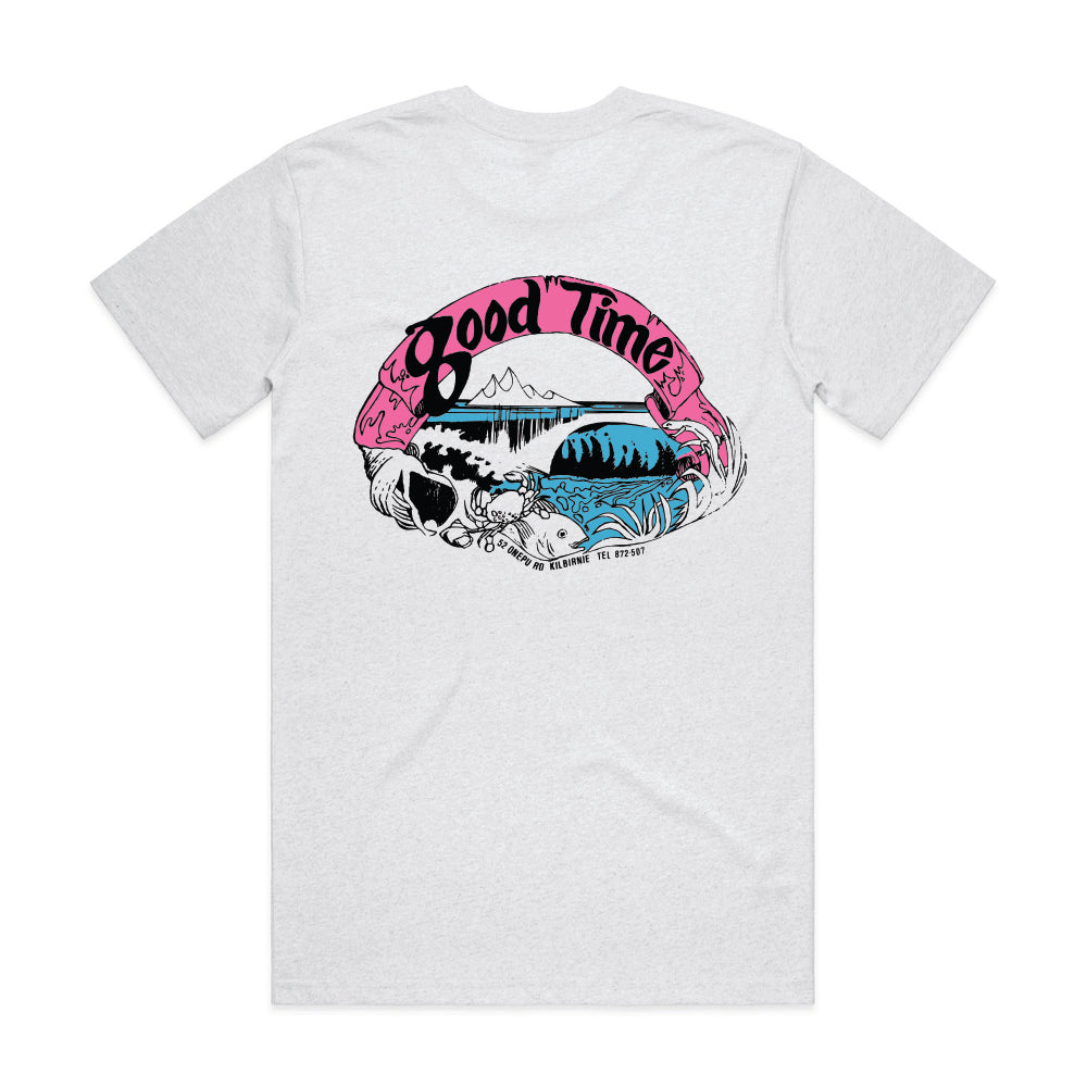 GOODTIME SURFBOARDS OG LOGO CLASSIC TEE - MARLE WHITE