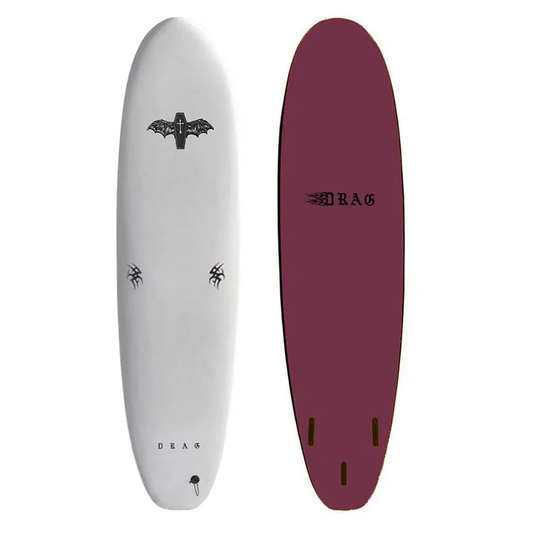 DRAG COFFIN SOFTBOARD 7'0" 72L - WHITE/STOUT