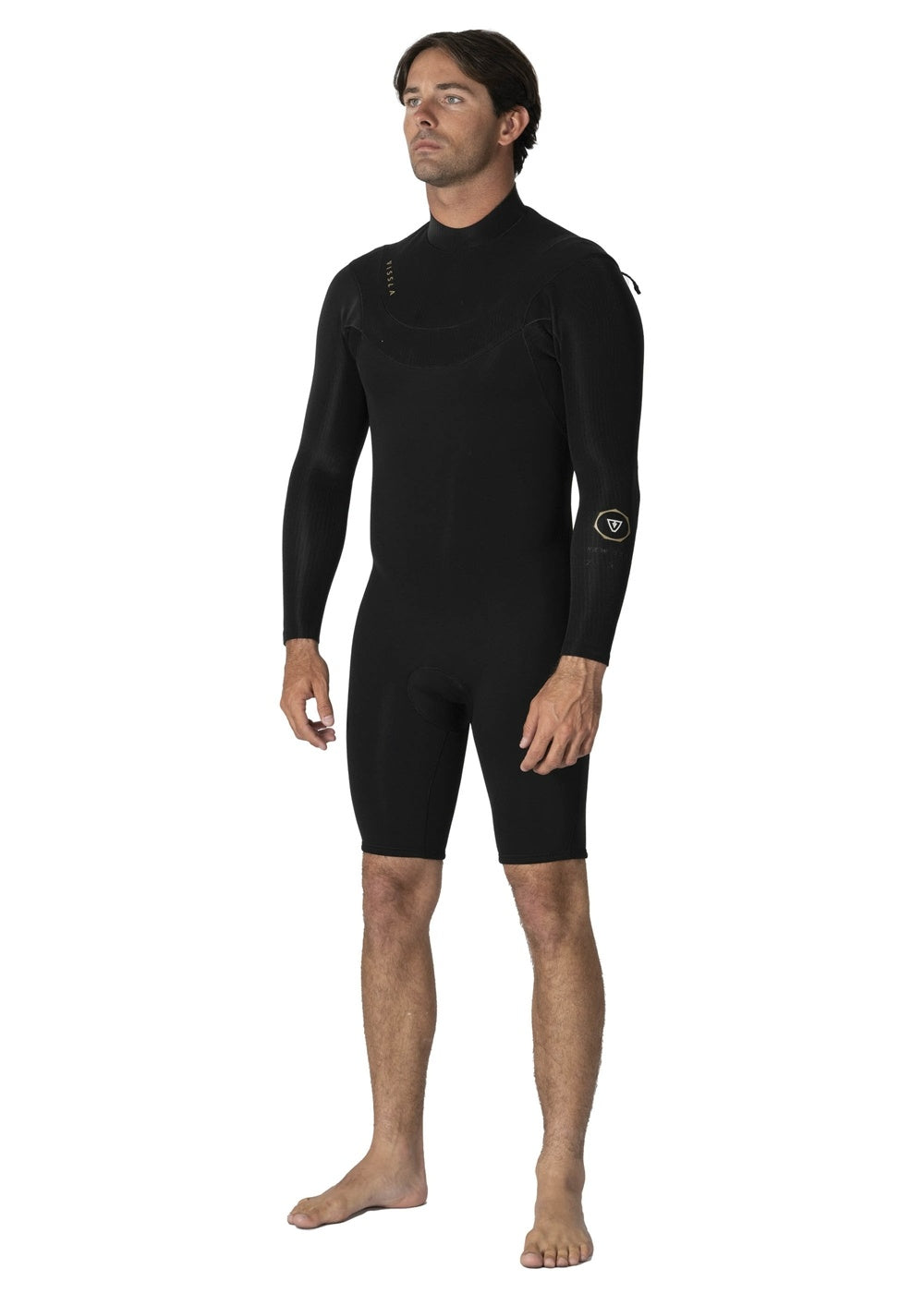 VISSLA MENS NEW SEAS U-ZIP 2MM LS SPRING - BLACK