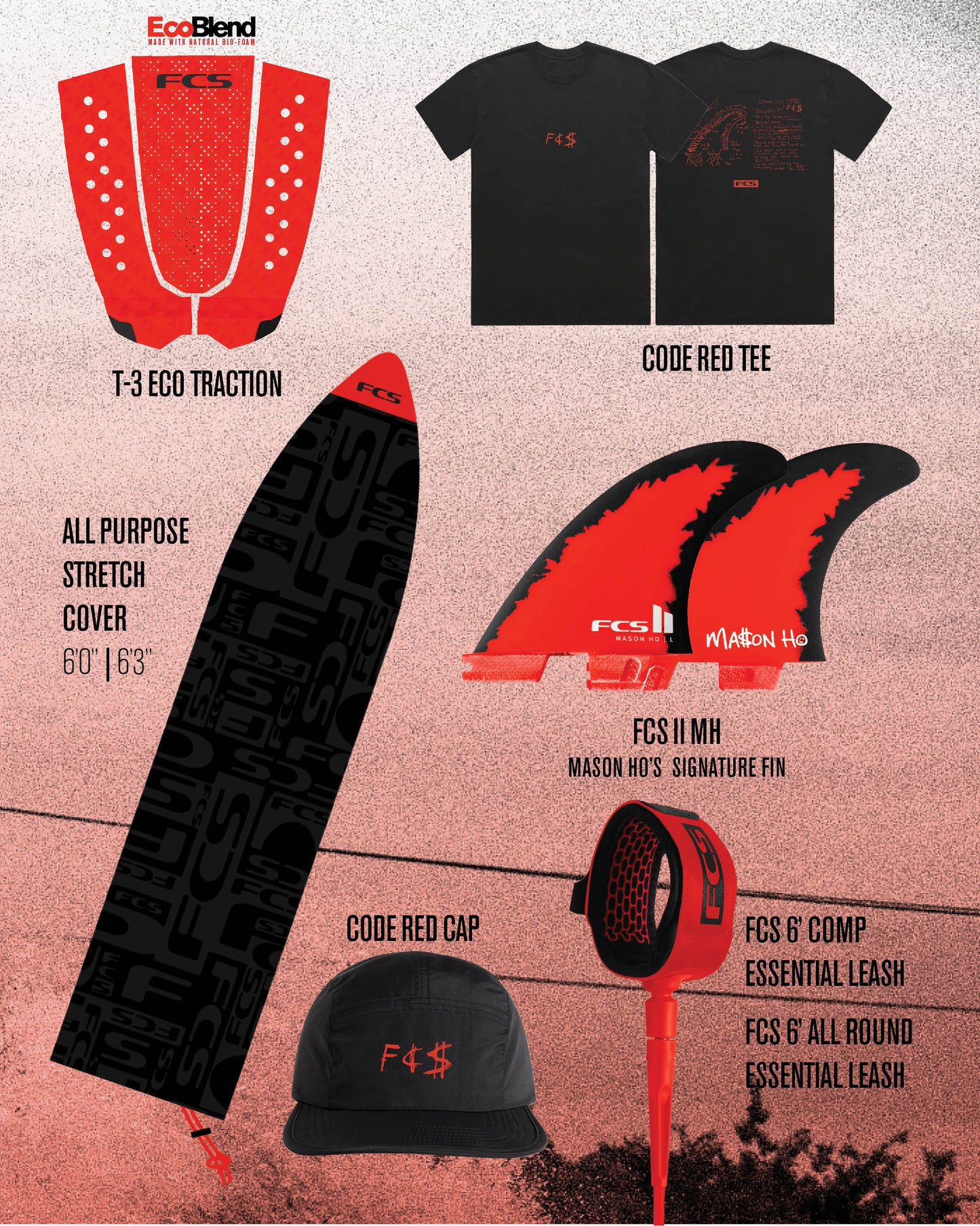 FCS STRETCH ALL PURPOSE SOCK - CODE RED