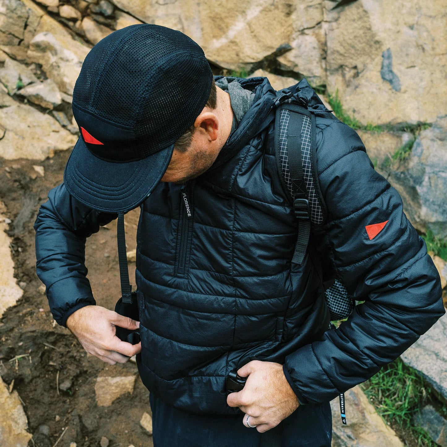 FLORENCE AIRTEX UNSTRUCTURED HAT - BLACK