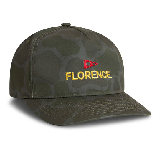 FLORENCE LOGO TWILL HAT - BURNT OLIVE CAMO