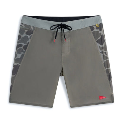 FLORENCE AIRTEX 2-IN-1 BOARDSHORT - MOSS GREY