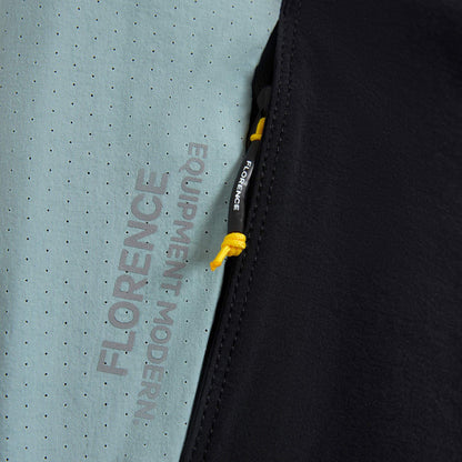FLORENCE CORDURA AIRTEX BOARDSHORT - BLACK LIGHTEST SEA BLUE