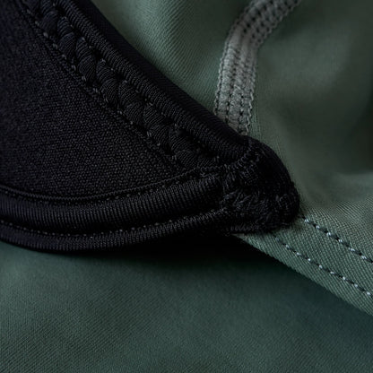 FLORENCE UTILITY LONG SLEEVE POCKET HOODED RASH GUARD - DARK SAGE