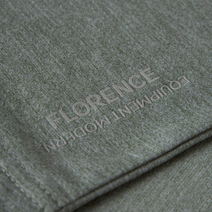 FLORENCE AIRTEX LONG SLEEVE HOODED SHIRT - HEATHER DARK SAGE