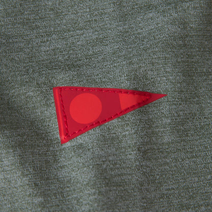 FLORENCE AIRTEX LONG SLEEVE HOODED SHIRT - HEATHER DARK SAGE