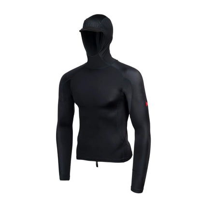 FLORENCE STANDARD ISSUE L/SL HOODED RASH GUARD - BLACK