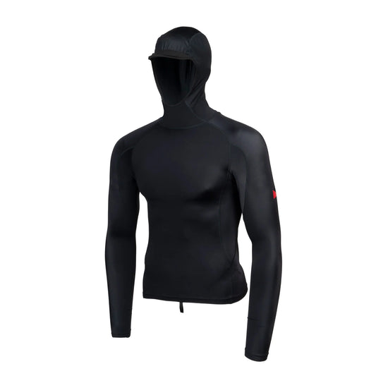 FLORENCE STANDARD ISSUE L/SL HOODED RASH GUARD - BLACK