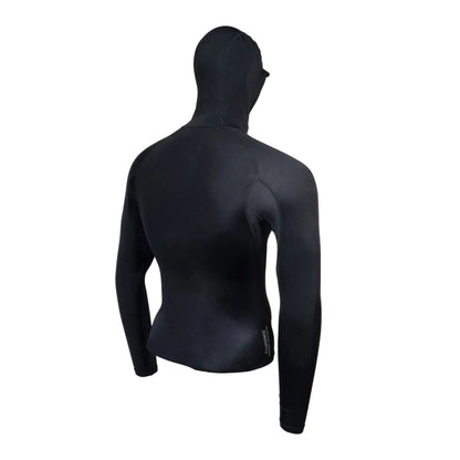 FLORENCE STANDARD ISSUE L/SL HOODED RASH GUARD - BLACK