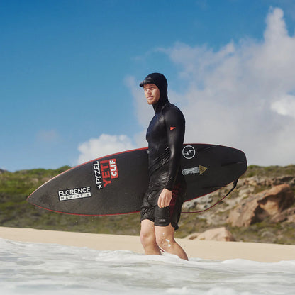 FLORENCE STANDARD ISSUE L/SL HOODED RASH GUARD - BLACK