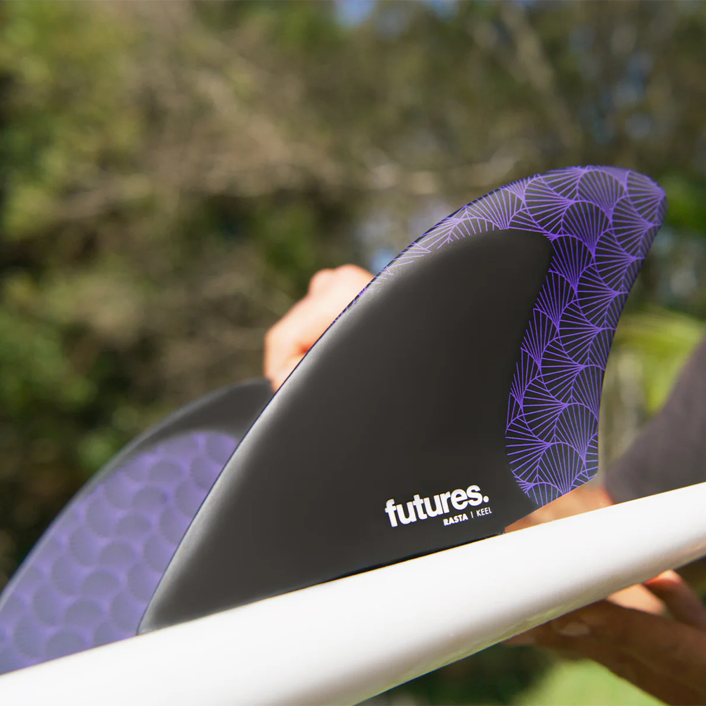 FUTURES RASTA KEEL HONEYCOMB TWIN - BLACK/PURPLE