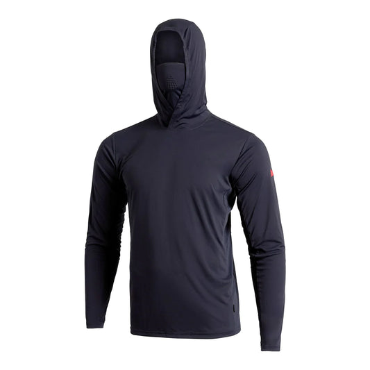 FLORENCE SUN PRO HOODED MAX UPF LS SHIRT - DEPARTMENT NAVY
