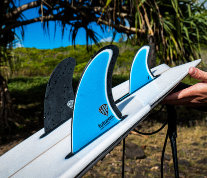 FUTURES MARK RICHARDS FG TWIN + STABILISER - BLUE/WHITE/BLACK