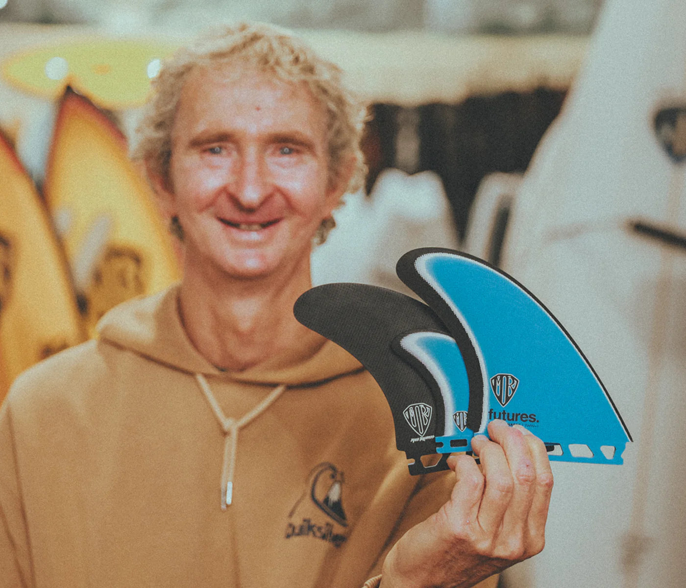 FUTURES MARK RICHARDS FG TWIN + STABILISER - BLUE/WHITE/BLACK