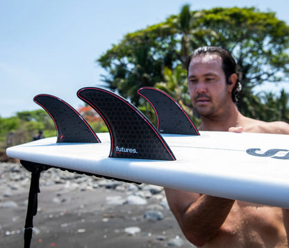 FUTURES JORDY SMITH HONEYCOMB TRI L - BLACK/RED