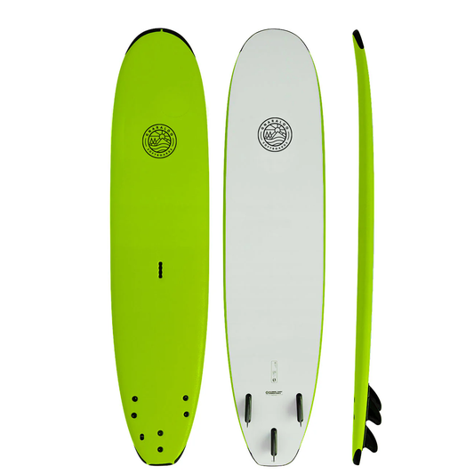 GNARALOO SCHOOLIE 7'4" SOFTBOARD 81L - LIME